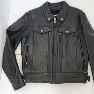 Harley Davidson 3-in-1 Full-Grain Leather Motorcycle Riding Jacket Women's Large